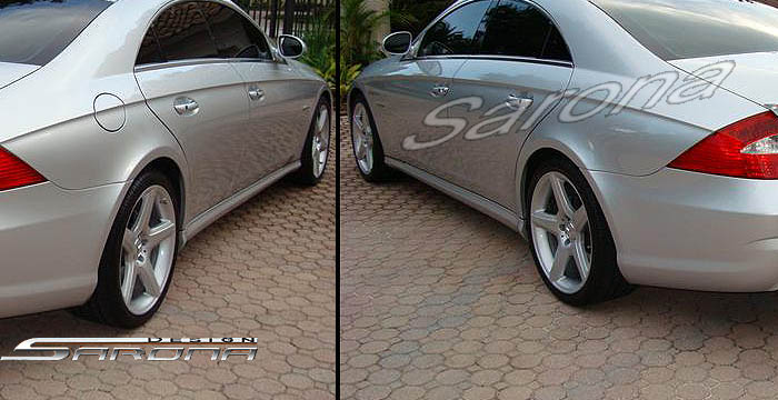Custom Mercedes CLS Side Skirts  Sedan (2005 - 2011) - $590.00 (Part #MB-029-SS)
